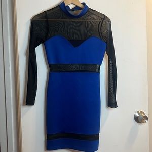 Blue mini dress